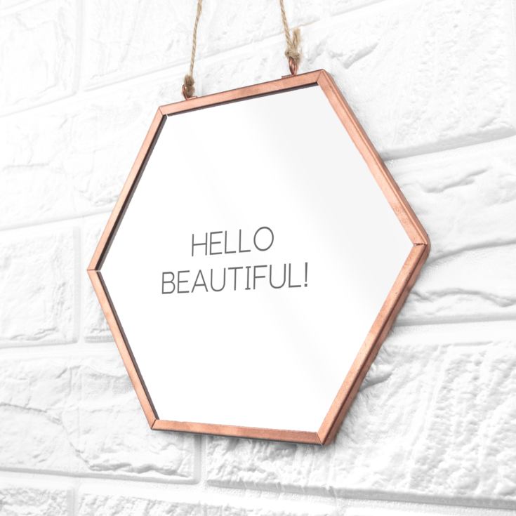 Personalised Hexagon Copper Mirror product image