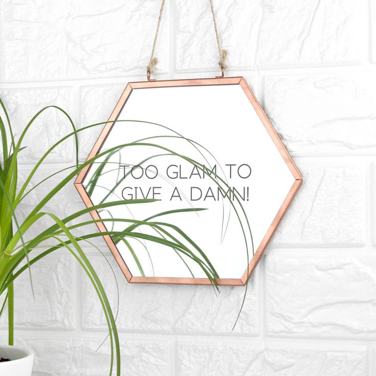 Personalised Hexagon Copper Mirror product image