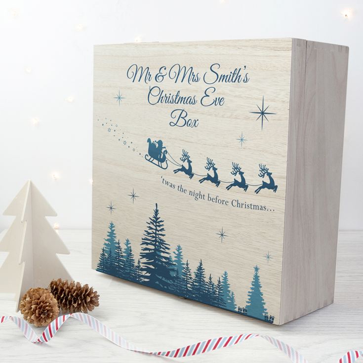 Personalised T'was The Night Before Christmas Wooden Box product image