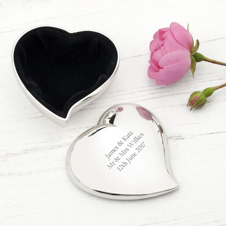 Personalised Miniature Heart Trinket Box product image