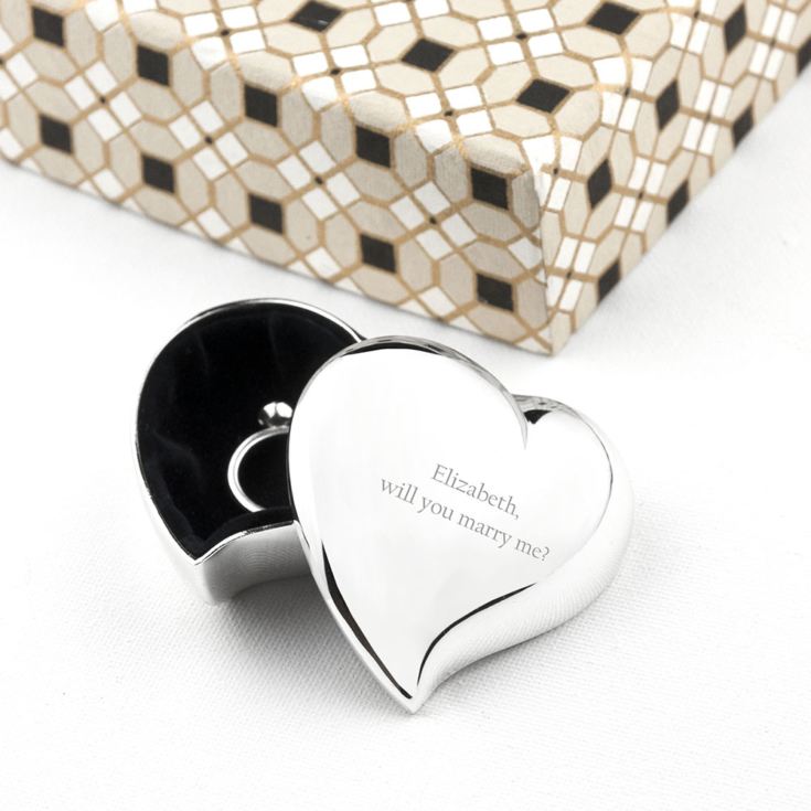 Personalised Miniature Heart Trinket Box product image
