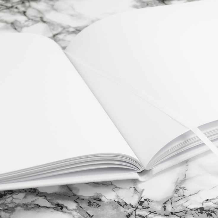 Personalised White Leather Wedding Guest Book product image