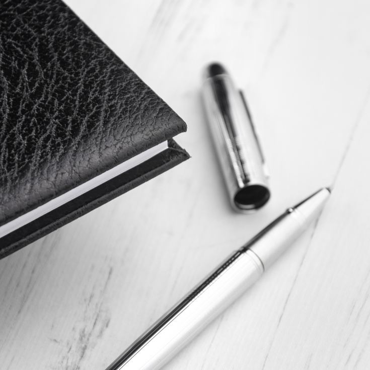 Personalised Black Leather Guest Book product image