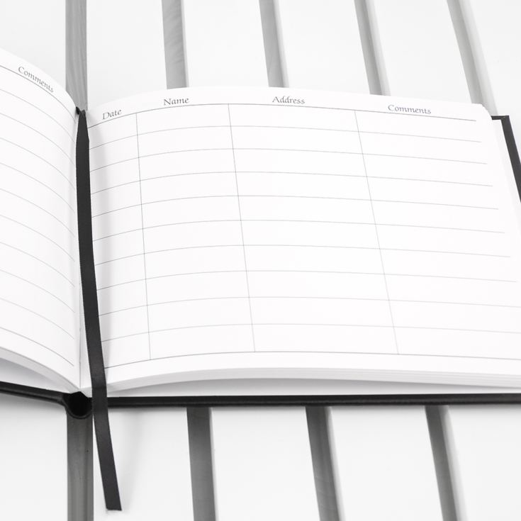 Personalised Black Leather Visitors Book product image