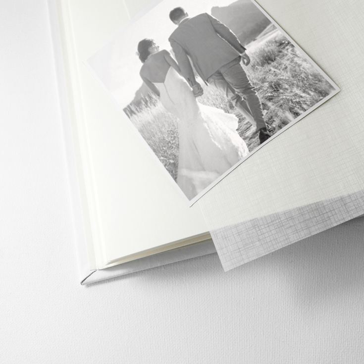 Engraved White Leather Photo Album product image