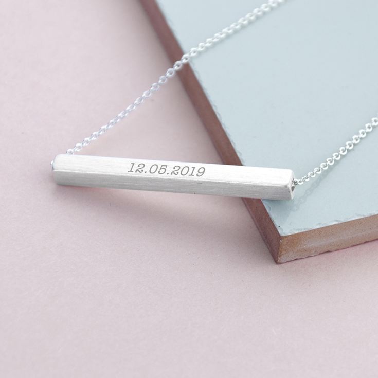 Personalised Horizontal Bar Necklace product image