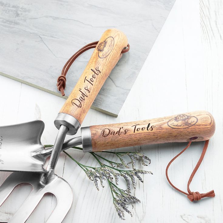 Personalised Luxe Silver Trowel and Fork Set product image