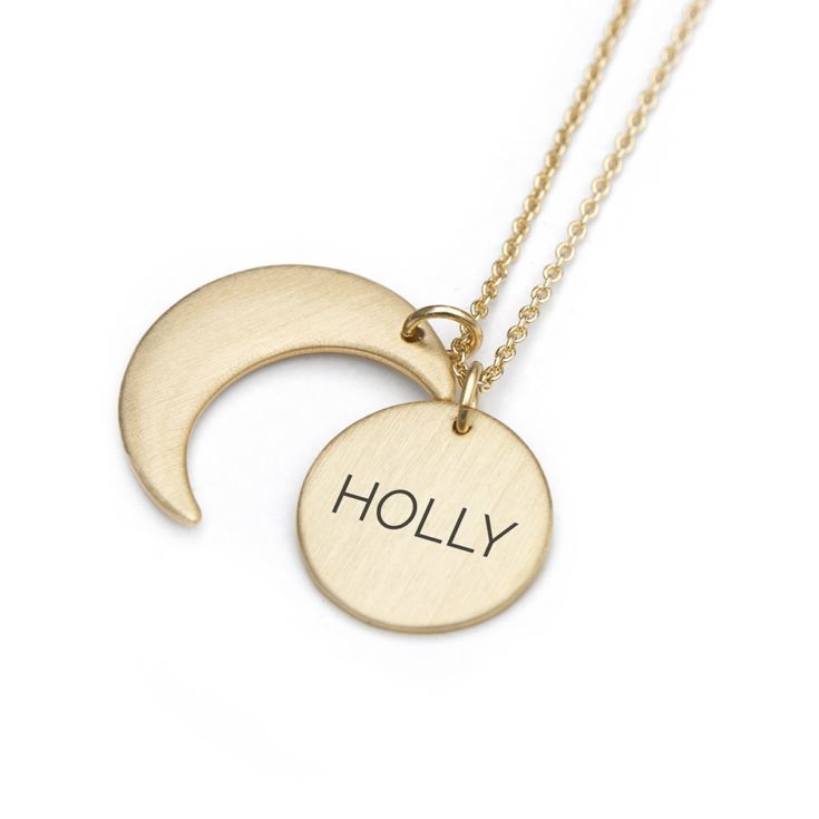 Personalised Matte Moon and Sun Necklace product image