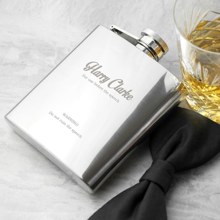 Best Man The Speech Hip Flask product image