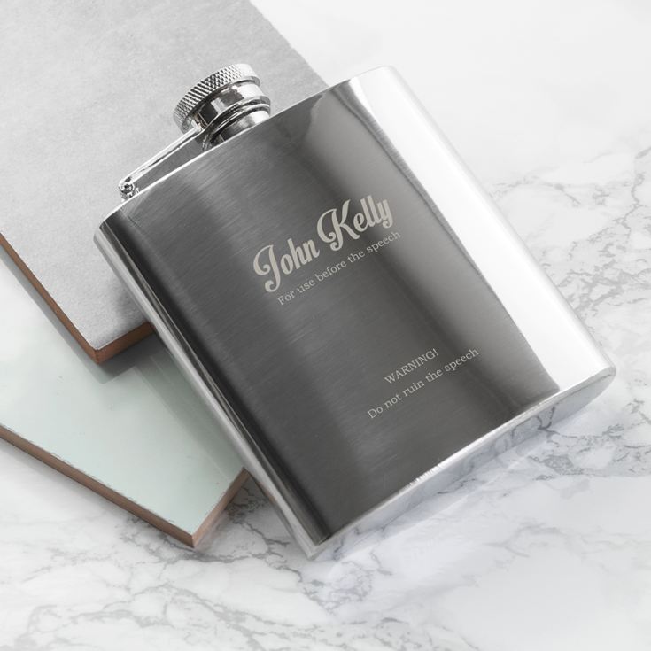 Best Man The Speech Hip Flask product image