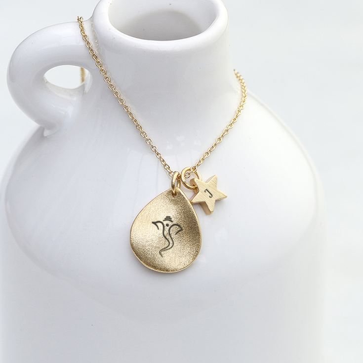 Personalised Diwali Petal Ganesh Necklace product image