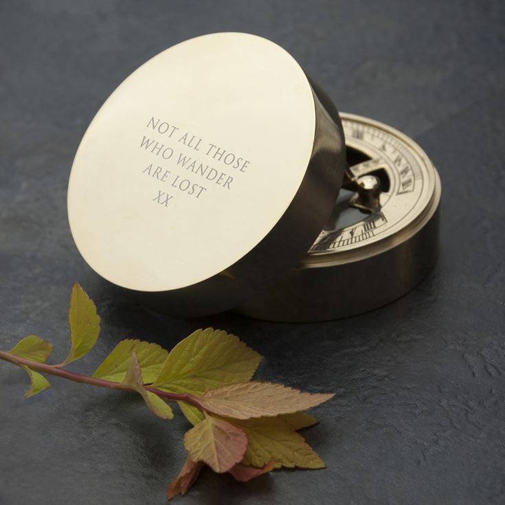 Adventurer's Brass Sundial and Compass product image