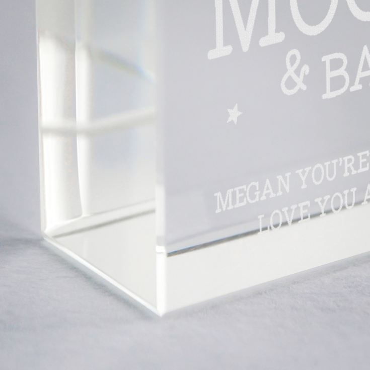 Personalised I Love You To The Moon And Back Glass Keepsake product image