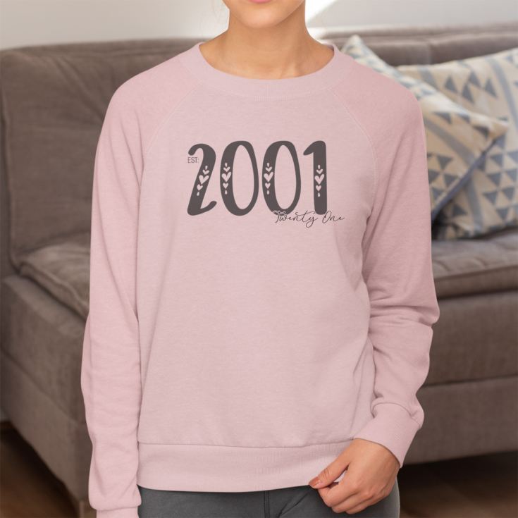 Personalised 21st Birthday Pink Sweatshirt product image