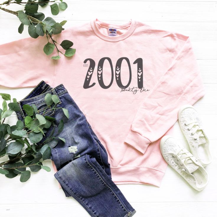 Personalised 21st Birthday Pink Sweatshirt product image