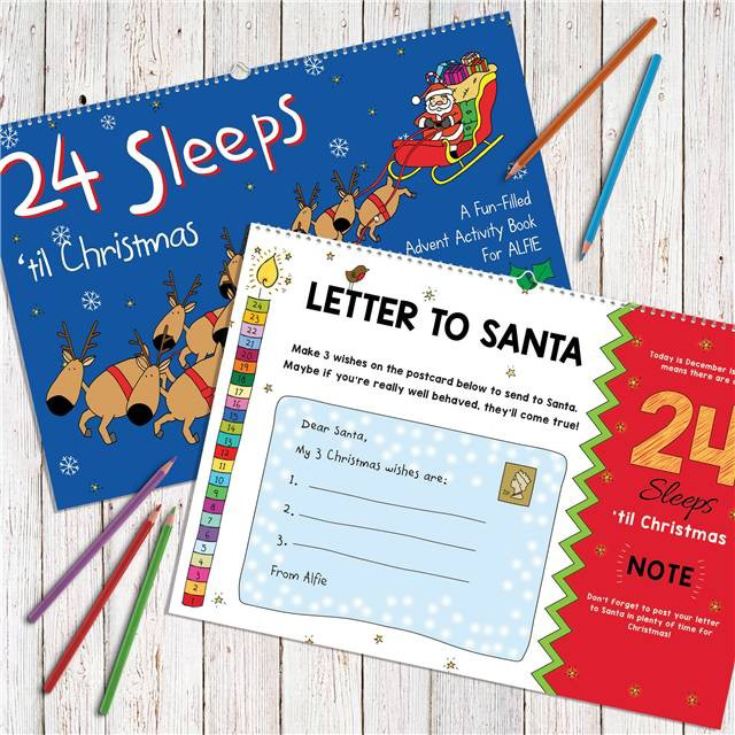 24 Sleeps Til Christmas Advent Book - Personalised product image