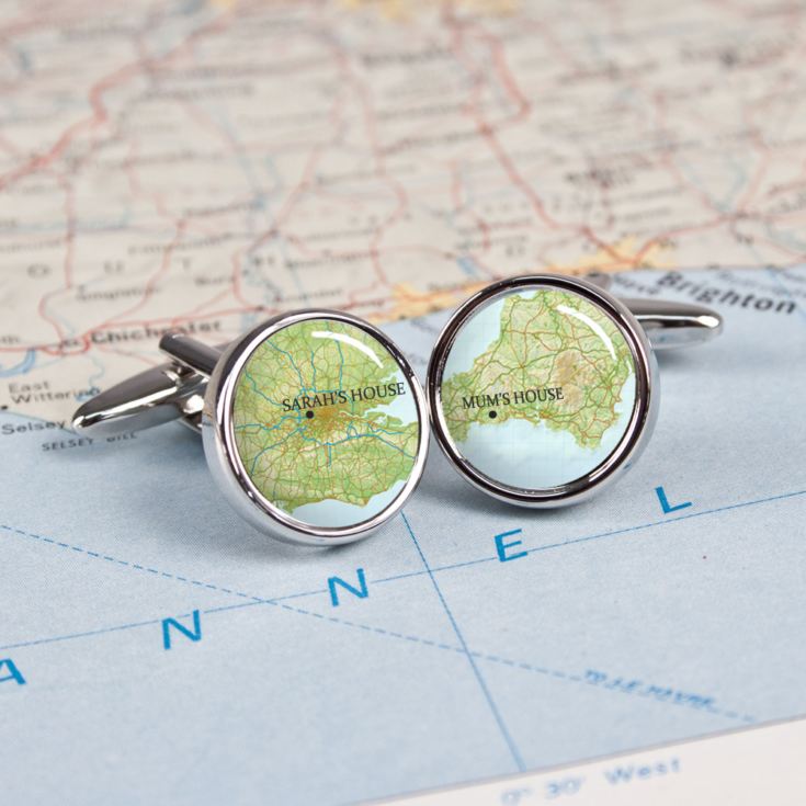 Personalised Atlas Style Map Cufflinks product image