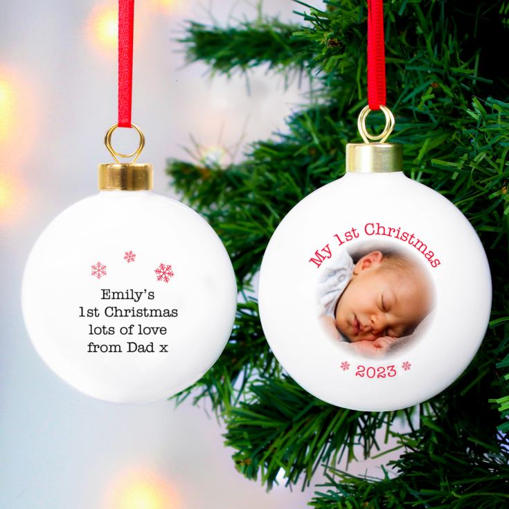 Personalised Baby Photo Bauble product image