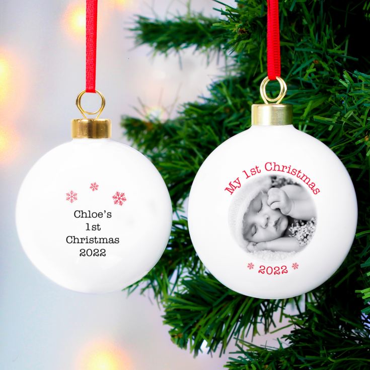 Personalised Baby Photo Bauble product image