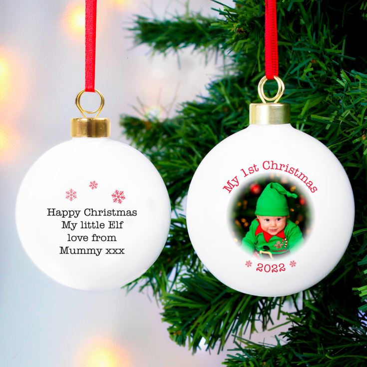 Personalised Baby Photo Bauble product image