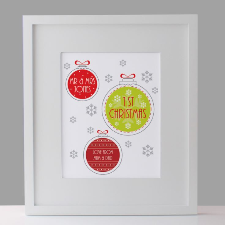 Personalised Our First Christmas Framed Print product image