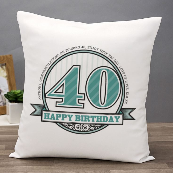 Personalised Birthday Cushion The Gift Experience