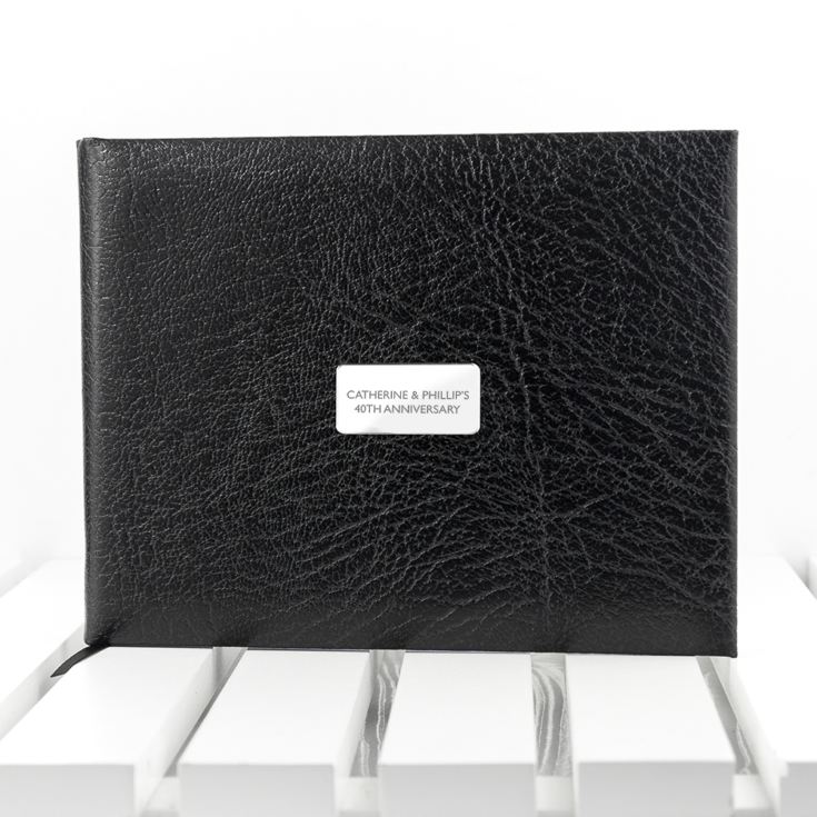 Personalised Black Leather Guest Book product image