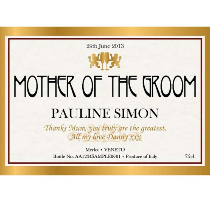 Mother of the Groom Personalised Wine product image