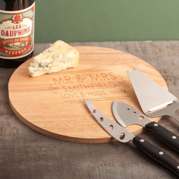 Personalised Cheese Board and Accessories Set The Gift Experience