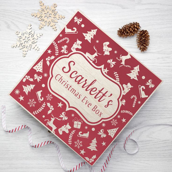 Personalised Christmas Eve Box With Festive Pattern product image