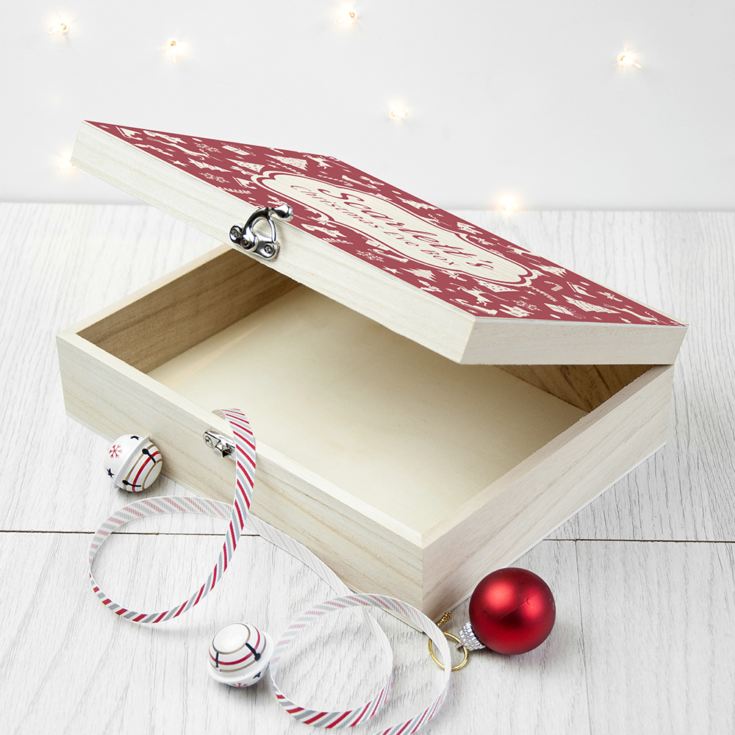 Personalised Christmas Eve Box With Festive Pattern product image