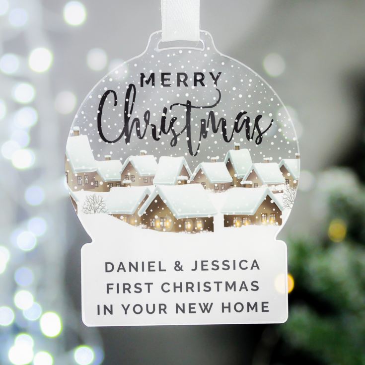 Personalised Christmas Home Acrylic Snowglobe Decoration product image