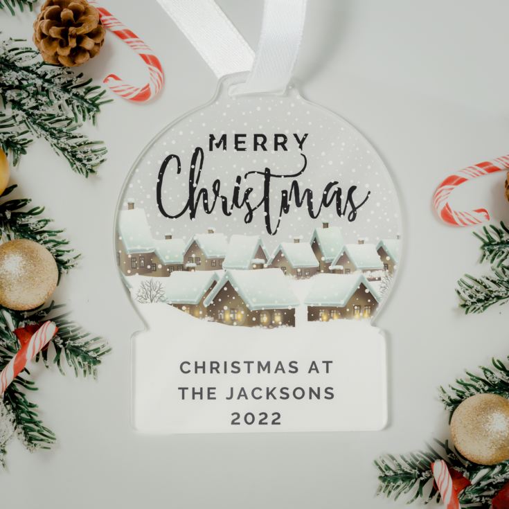 Personalised Christmas Home Acrylic Snowglobe Decoration product image