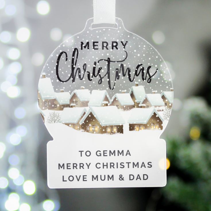 Personalised Christmas Home Acrylic Snowglobe Decoration product image