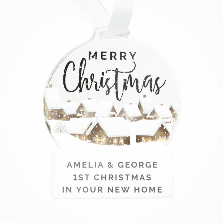 Personalised Christmas Home Acrylic Snowglobe Decoration product image