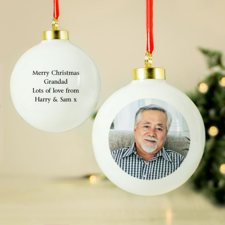 Personalised Christmas Photo Bauble product image