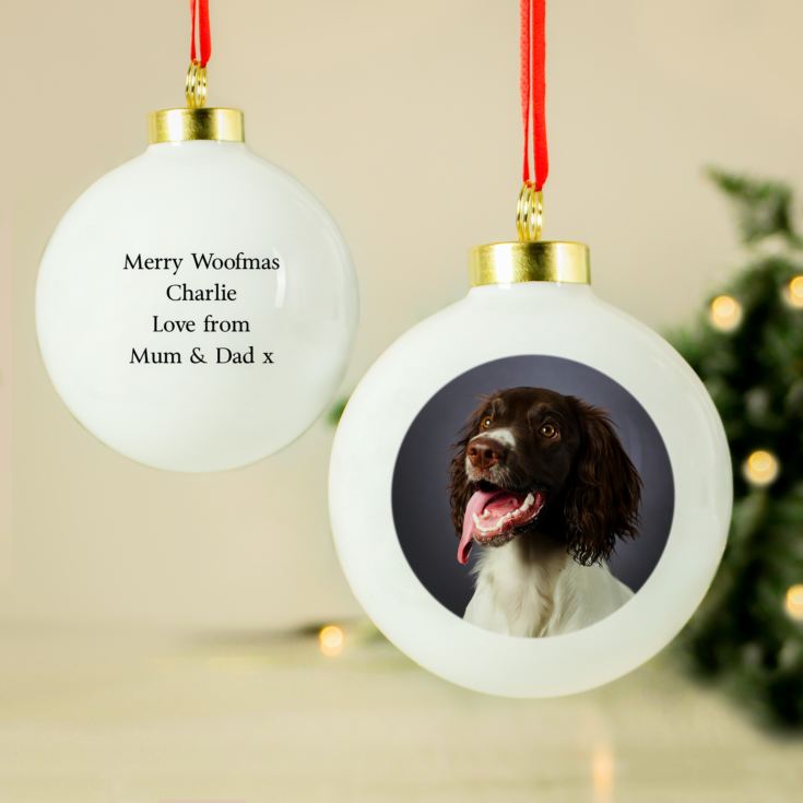 Personalised Christmas Photo Bauble product image