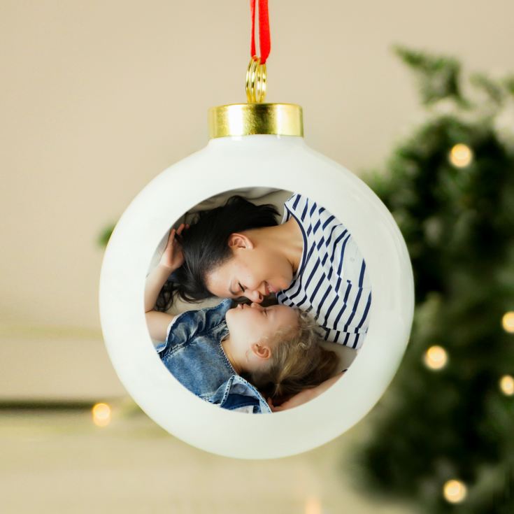 Personalised Christmas Photo Bauble product image