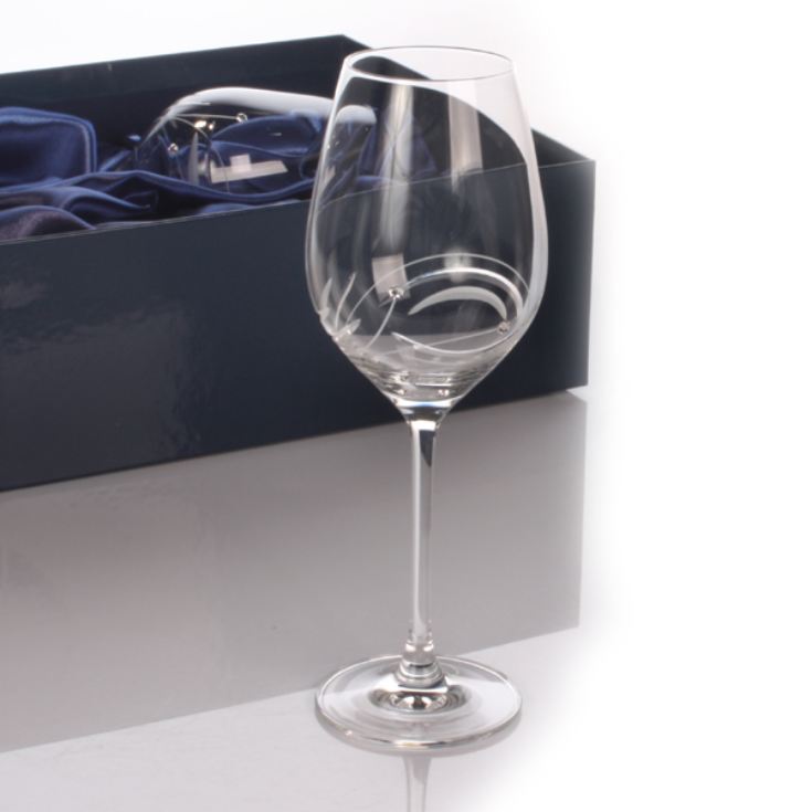Personalised Swarovski Crystal Wine Glasses product image