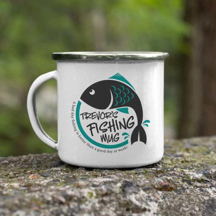 Personalised Enamel Fishing Mug product image