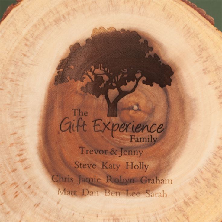 Personalised Family Tree Rustic Tree Slice product image