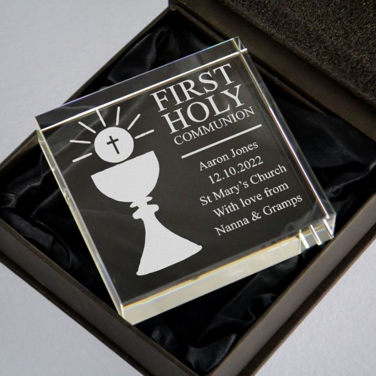 Personalised First Holy Communion Glass Keepsake product image