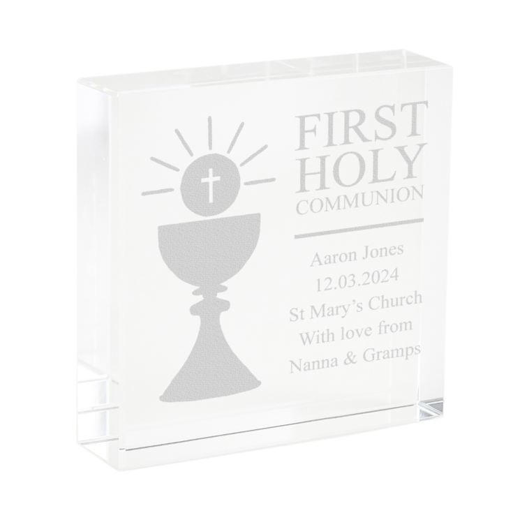 Personalised First Holy Communion Glass Keepsake product image