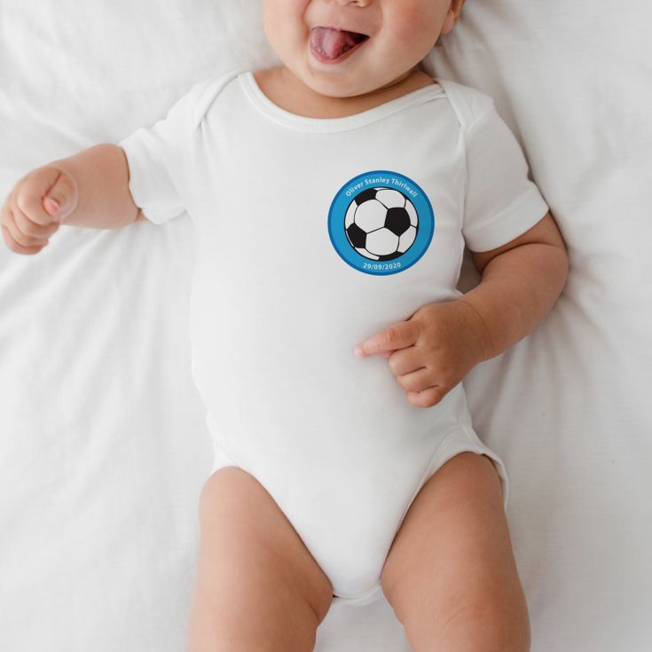 Personalised Football Baby Grow product image