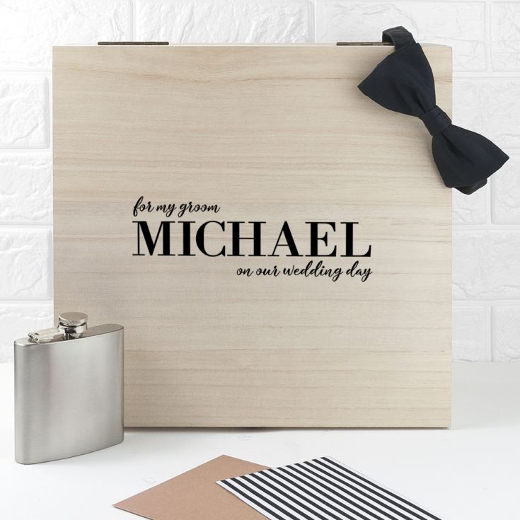 Personalised For My Groom on Our Wedding Day Box product image