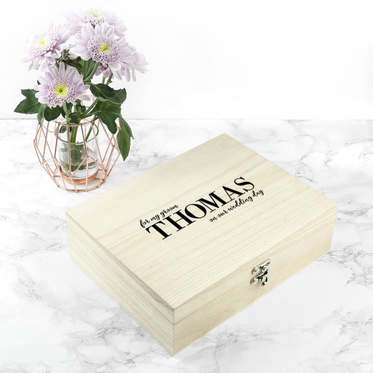 Personalised For My Groom on Our Wedding Day Box product image
