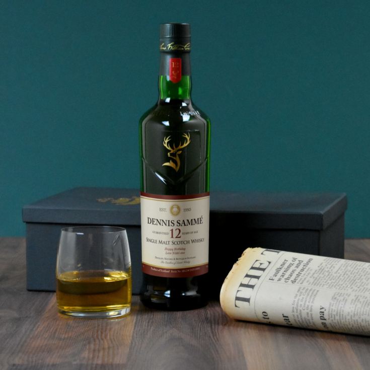 Personalised 12 Year Old Glenfiddich & Newspaper Gift Set product image