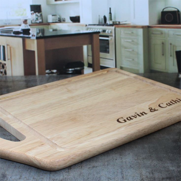 Personalised Handled Wooden Chopping Board product image