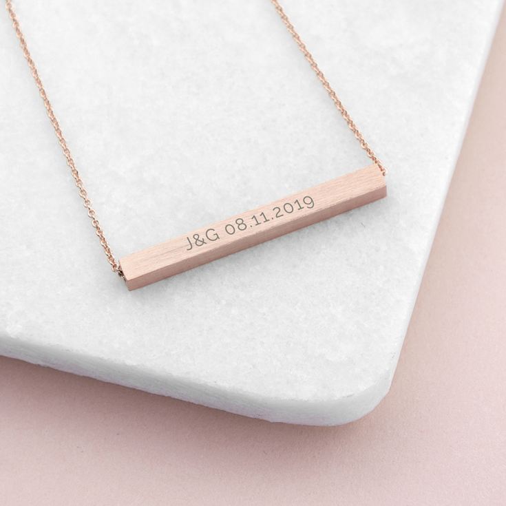 Personalised Horizontal Bar Necklace product image