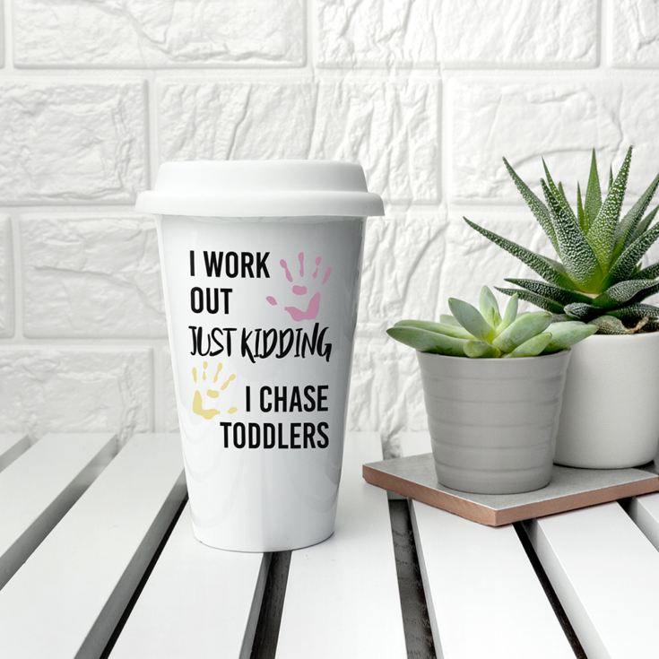 Personalised Just Kidding Travel Mug product image